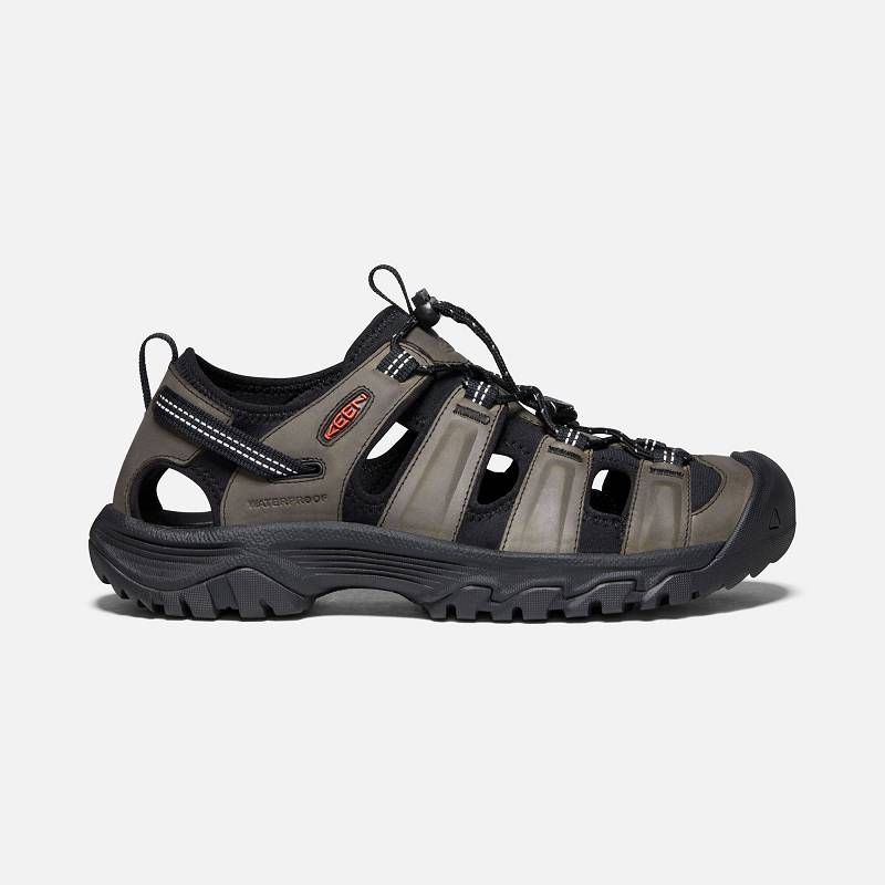 Keen Targhee III Trekkingsandalen Herren DE-73490 Grey/Black - Keen Herrenschuhe Grau